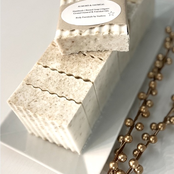 HAND CRAFTED Soap.  Almond Essential Oils & Oatmeal.  Organic - Natural Handmade - Picture 4 of 6